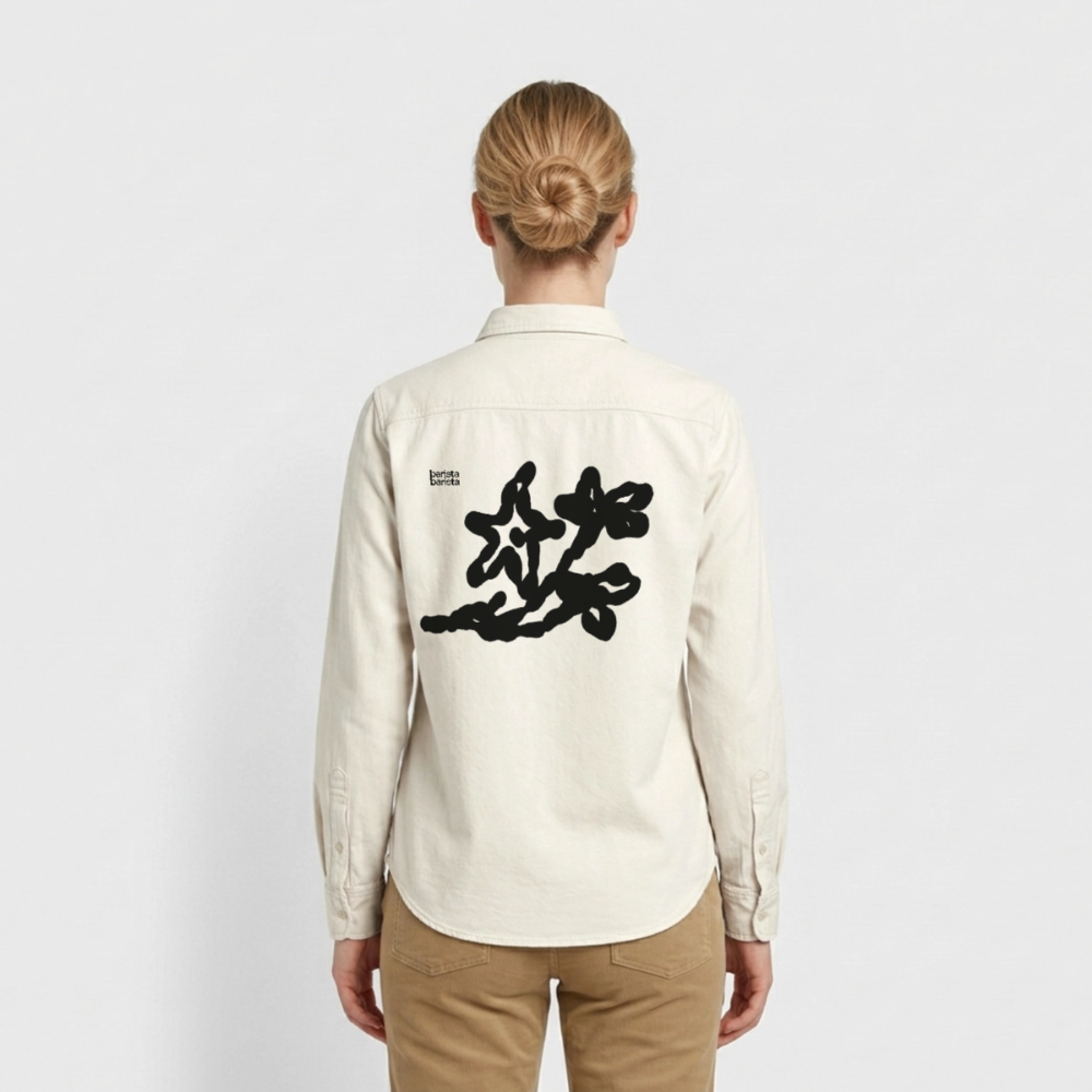 Camisa Unisex (FLOWER) - ecru suave