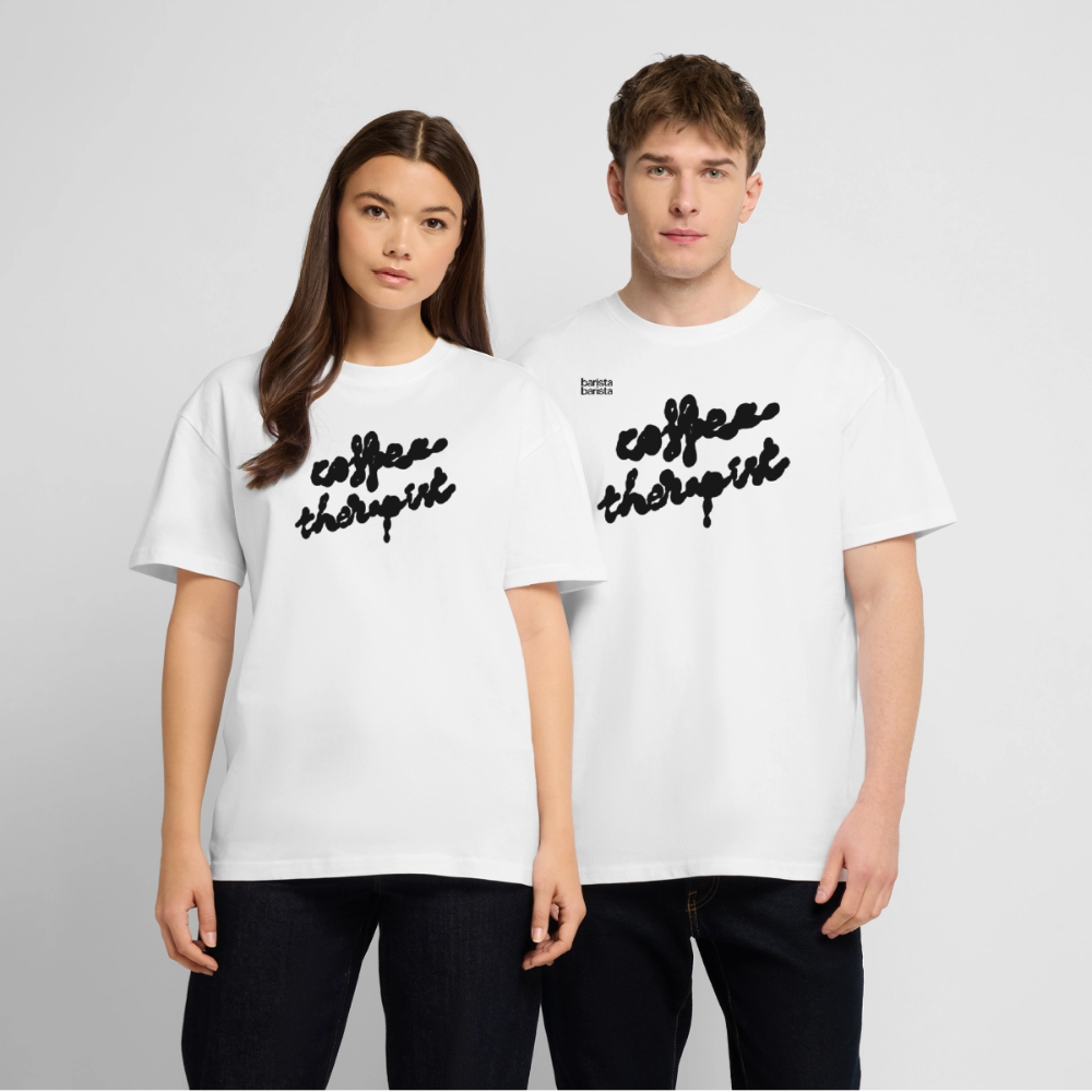 Camiseta oversize Unisex (THERAPIST) - blanco