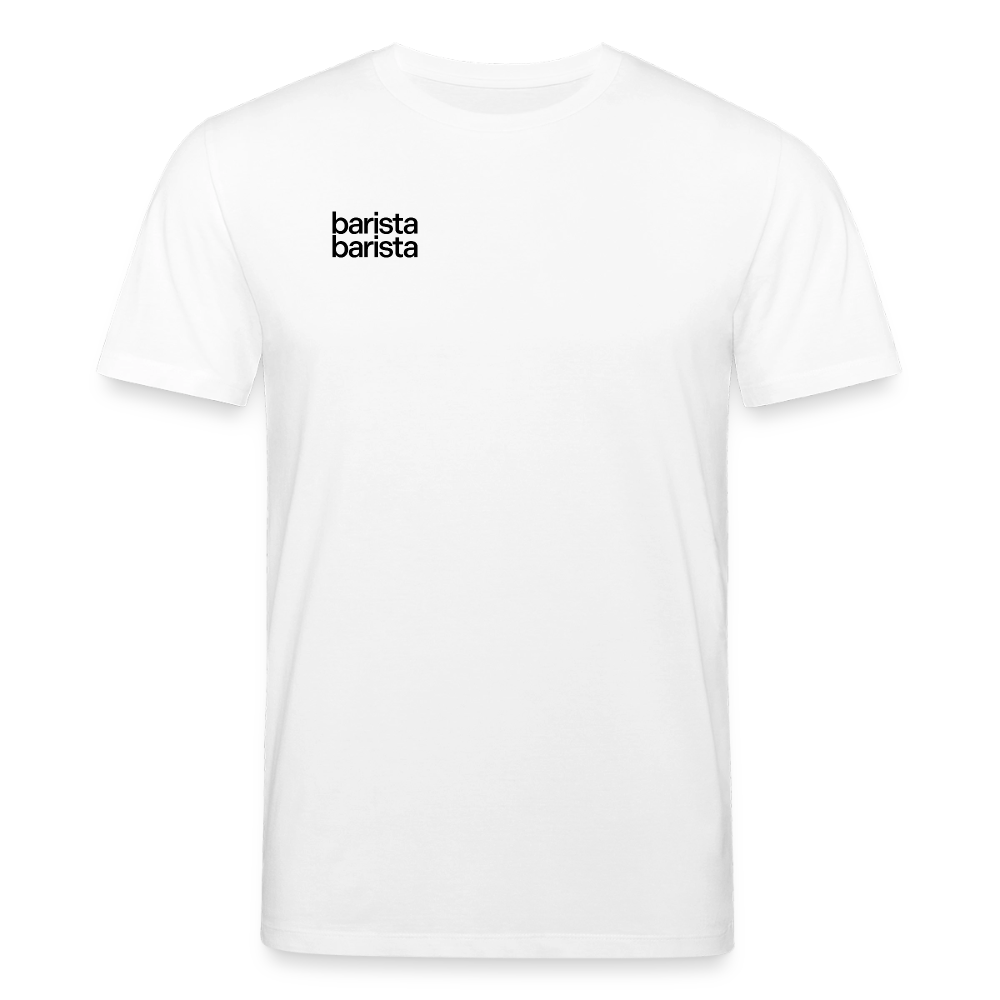 Camiseta 'Minimal' unisex. Logo frontal (corte regular) - blanco