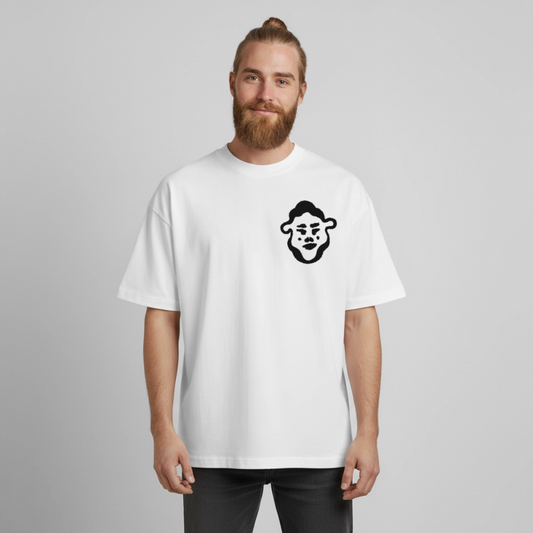 Camiseta Blanca Oversize Unisex (MONKEY) - blanco