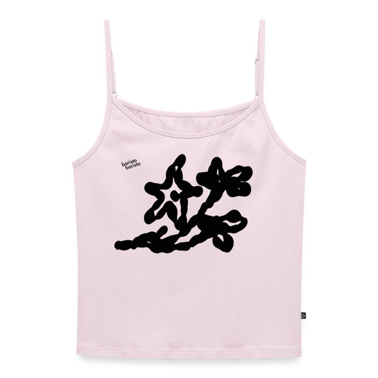 Camiseta tirante fino ajustable Mujer (FLOWER) - rosa polvo