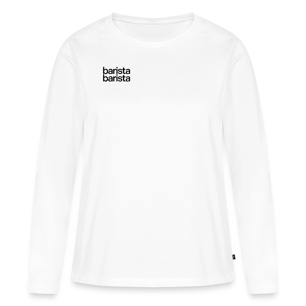 Camiseta Larga Blanca Mujer 'Minimal'. Logo frontal (corte regular) - blanco