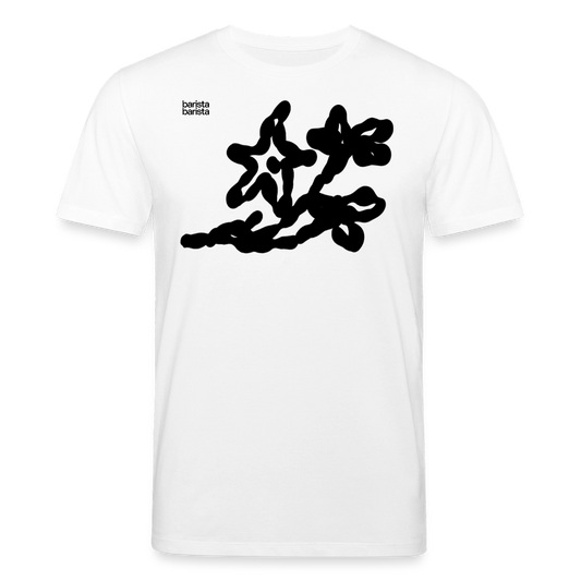 Camiseta manga corta recta Unisex (FLOWER) - blanco