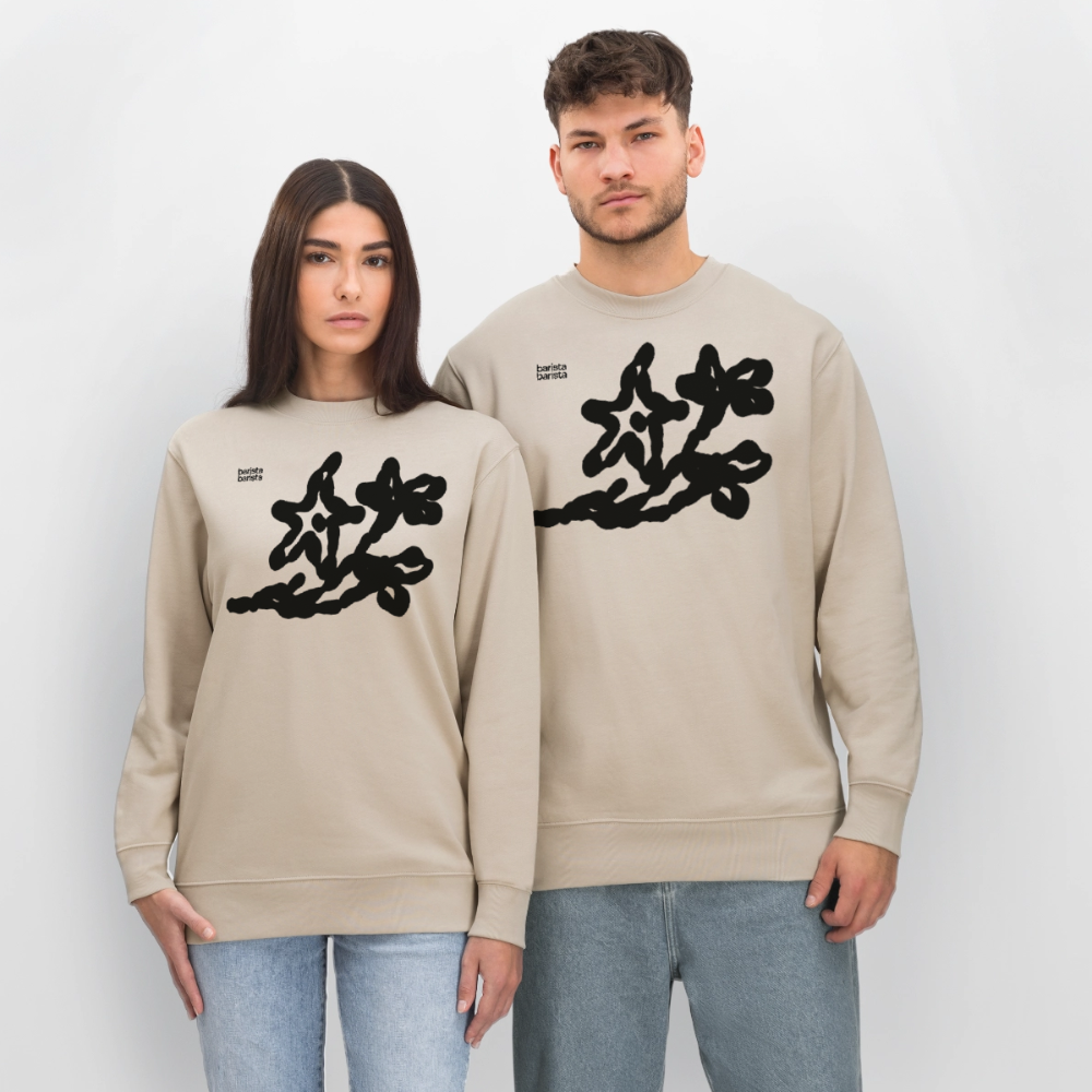 Sudadera Unisex (FLOWER) - beige