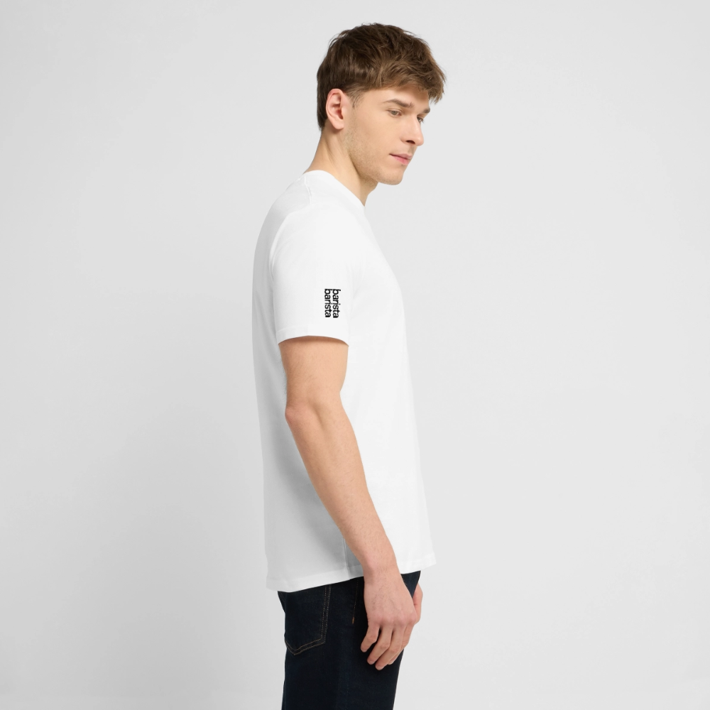 Camiseta 'Minimal' unisex. Logo frontal (corte regular) - blanco