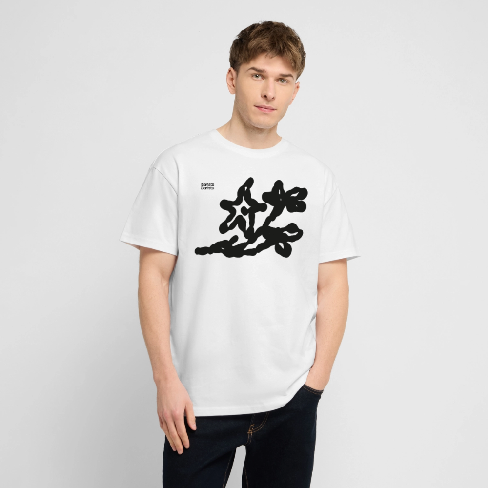 Camiseta manga corta Oversize Unisex (FLOWER) - blanco