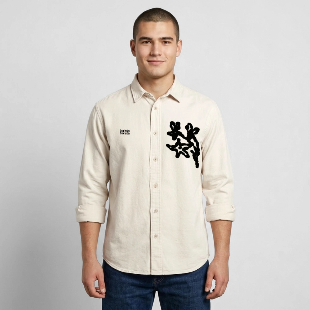 Camisa Unisex (FLOWER) - ecru suave