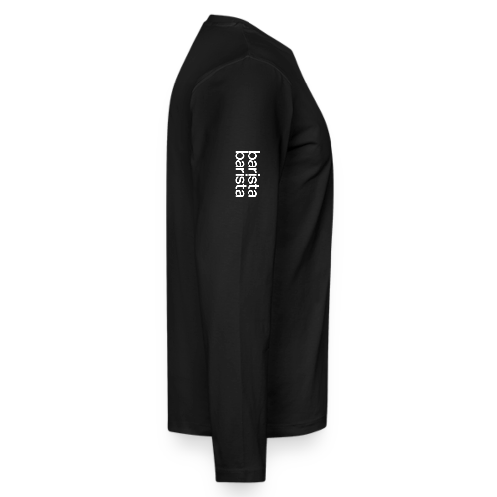 Camiseta Larga Negra Hombre 'Minimal'. Logo manga (corte regular) - negro