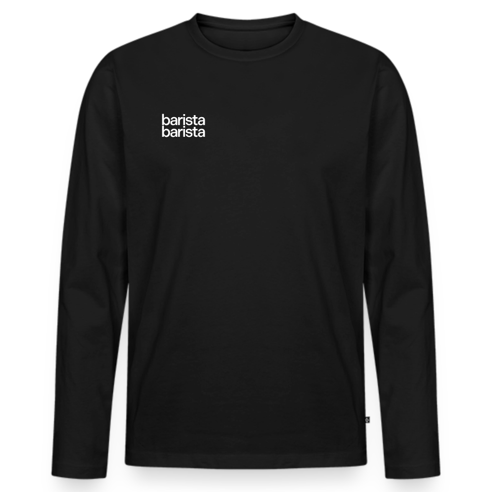 Camiseta manga larga 'Minimal' hombre. Logo frontal (corte regular) - negro