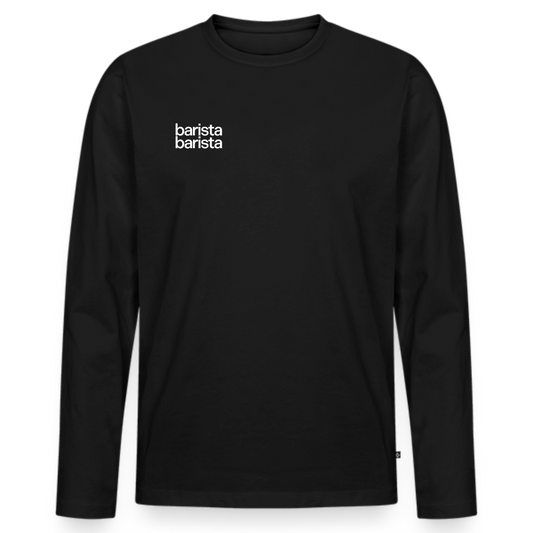 Camiseta manga larga 'Minimal' hombre. Logo frontal (corte regular) - negro