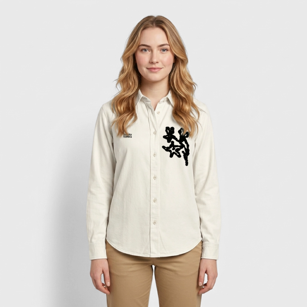 Camisa Unisex (FLOWER) - ecru suave