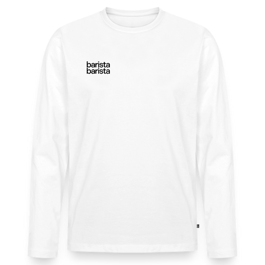 Camiseta 'Minimal' hombre. Logo frontal (corte regular) - blanco