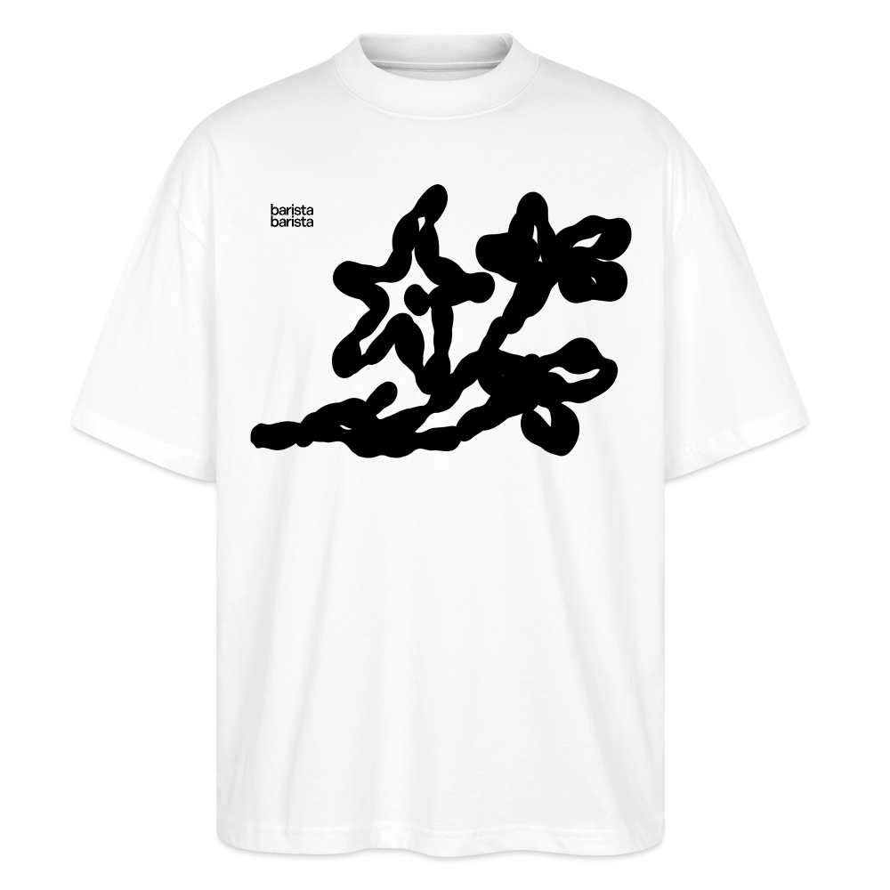 Camiseta manga corta Oversize Unisex (FLOWER) - blanco