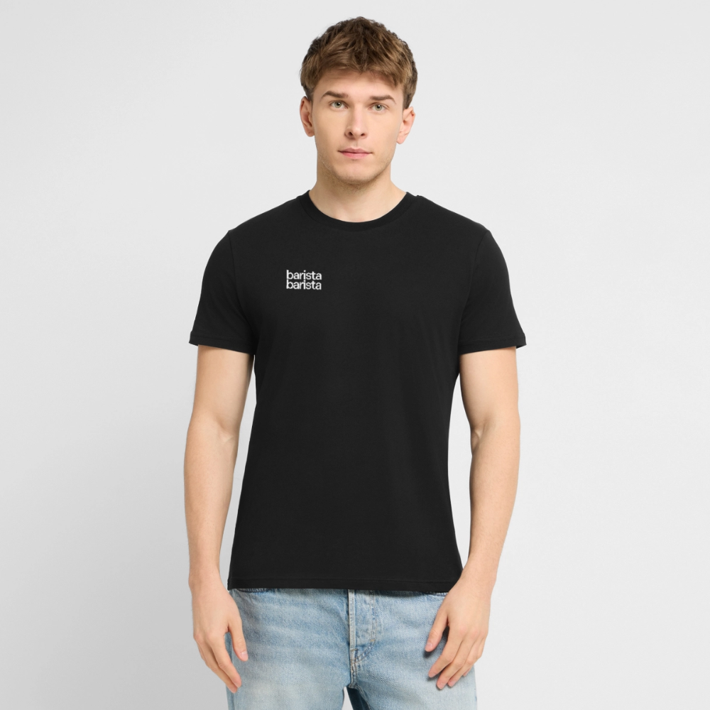 Camiseta 'Minimal' unisex color. Logo frontal (corte regular) - negro