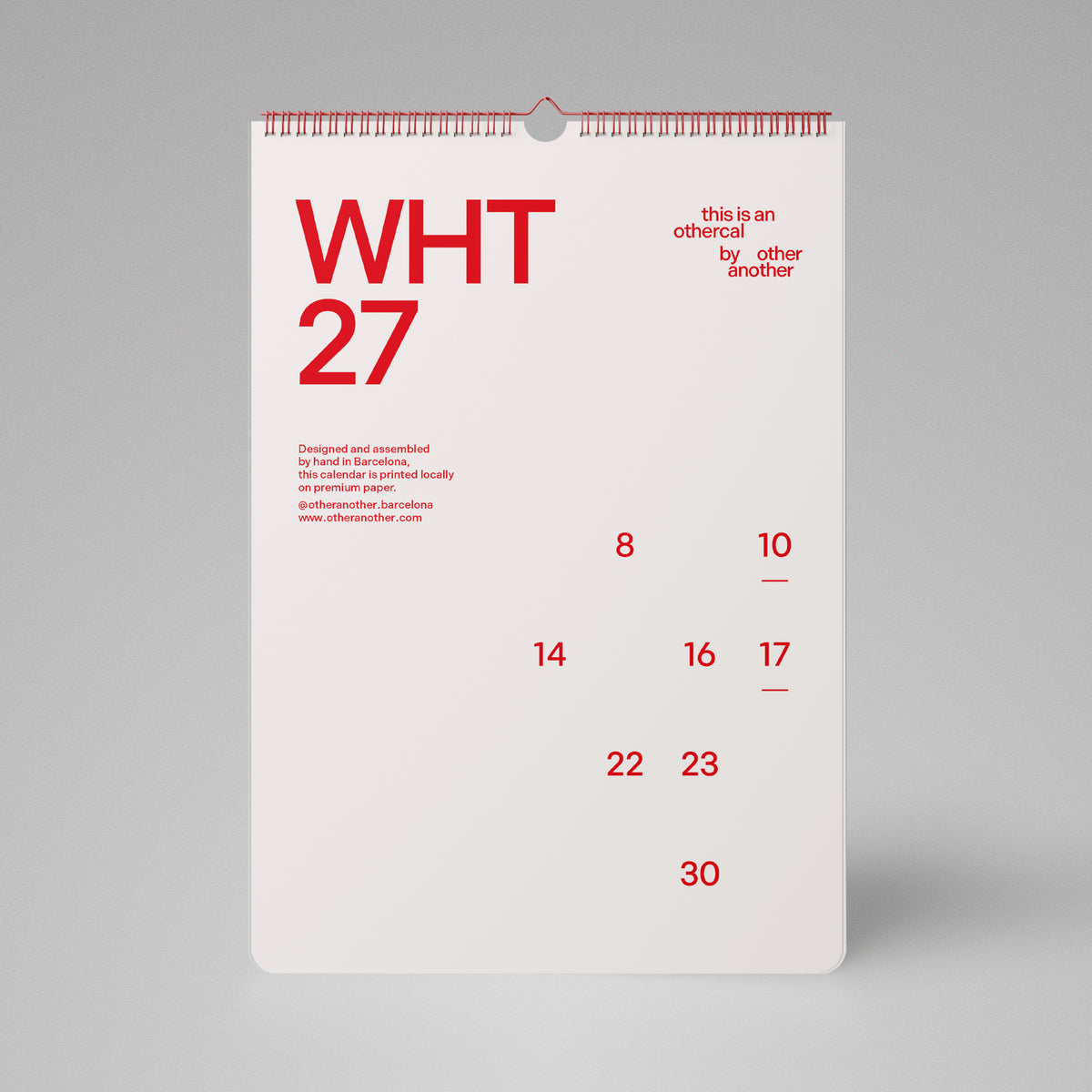 Calendari OTH—1 (2026)